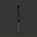 3D Submachine Gun Weapon Model With Black Silver Design And Magazine Barrel