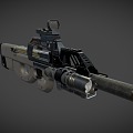 Submachine gun P90 gun automatic submachine gun 3d model