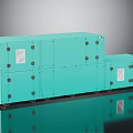 Turquoise Modular Storage Cabinet Units With Square Panels And Wheels For Home Organization