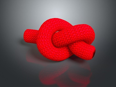 Modern Chinese Knot Chinese New Year Decorative Flat Knot model