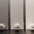 Reflective Ground With Spheres And Textured Walls