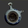 Blue And White Ceramic Teapot With Intricate Floral Patterns For Daily Household Use
