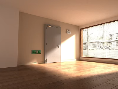 Furniture Showroom Featuring Wooden Flooring Light Colored Walls And Large Windows With Sunlight 3d model