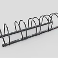 Commercial Bicycle Rack Equipment With Metal Curved Design For Businesses