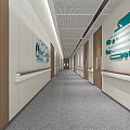 Modern Hospital Lobby Interior With Reception Desk Staff And Large Windows