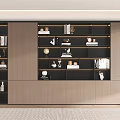 Modern Bookcase Interior Design With Multi layered Shelves Books And Decorative Ornaments