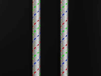 Metallic Pipes With Colorful Red Green Blue Square Patterns On Black Background 3d model