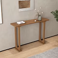 Entryway Hallway Interior With Dark Wooden Console Table Books Vase Dried Flowers And Green Plant