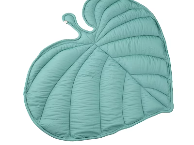 Soft Light Green Leaf Shaped Mat Ideal For Home Decor And Comfortable Use 3d model