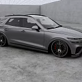 Gray Modern SUV With Sporty Design Black Grille Large Alloy Wheels In Indoor Showroom