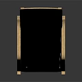 Stylish Black Cushioned Rocking Chair With Wooden Frame And Dark Gradient Background