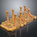 Columns Stone Columns Stone Columns Old Columns Roman Columns Roman Columns Classical Columns Greek Columns 3d model