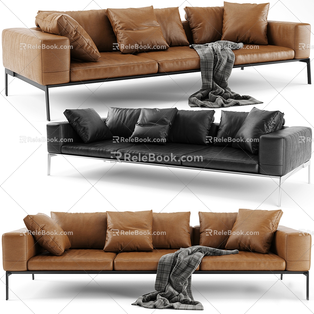 Flexform Lifesteel Sofa 3d model