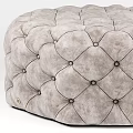 Tufted Leather Stools In Brown Gray And Beige Round Designs For Home Decor