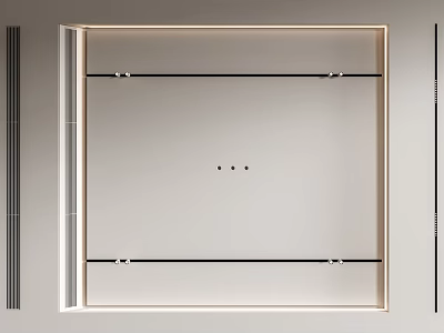 Modern Minimalist Ceiling Design With Recessed Lighting And Linear Trims 3d model