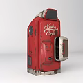 Vintage Red Nuka Cola Vending Machine As Commercial Equipment With Classic Design