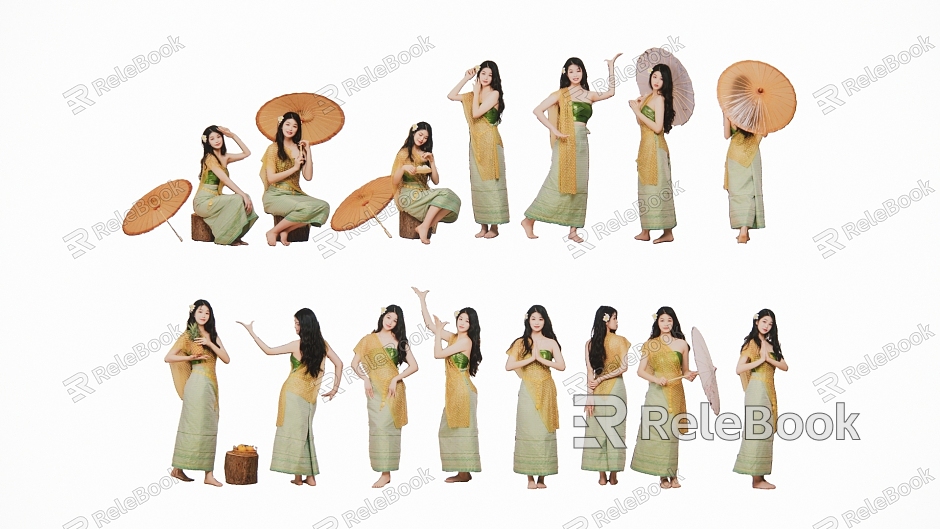 2D Ethnic Thai Clothing model