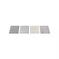 Modern Textured Square Rugs In Neutral Tones Stacked For Home Decor