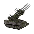 Military Camouflage Tank With Multiple Missile Launchers Tracked Chassis And Weapon System