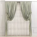 Modern fabric curtains 3d model