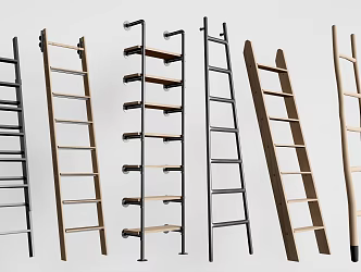 Modern Ladder Climbing Ladder Escalator Wooden Ladder 3d model