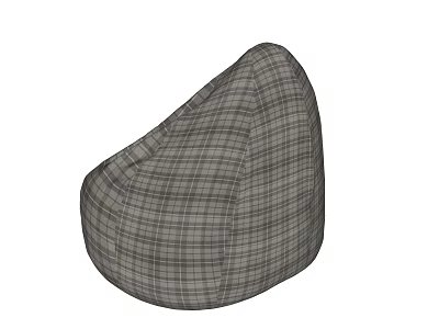 Comfortable Plaid Pattern Lazy Sofa For Modern Living Room Home Decor 3d model