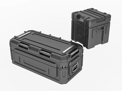 Black Hard Storage Case With Reinforced Handles And Durable Structure For Equipment 3d model