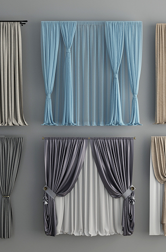 Modern Curtains 3d model