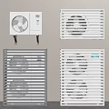 Modern air conditioner external unit 3d model