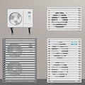 Modern air conditioner external unit 3d model