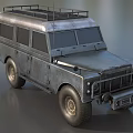 Vintage Off Road Vehicle With Rustic Exterior And Roof Rack Design