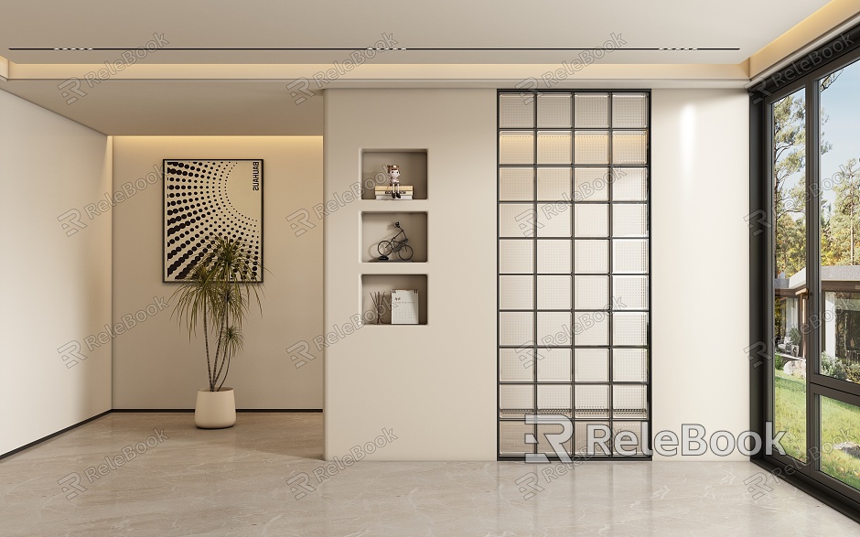 Entrance aisle partition model