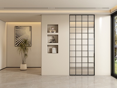 Entrance aisle partition model