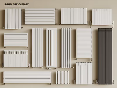 Various Modern Radiator Styles for Home Heating and Interior 3d model