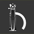 Silver Sci Fi Futuristic Rifle With Streamlined Design Detailed Components And Reflective Surface 3d model