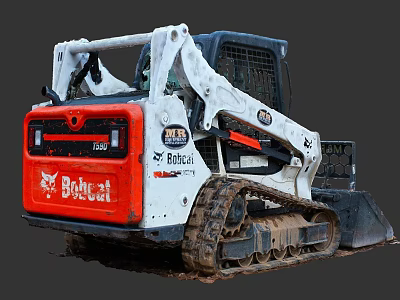 Bobcat T590 Red And White Tracked Utility Vehicle For Heavy Duty Work 3d model