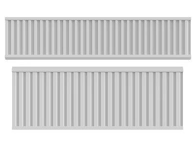Long White Construction Components With Vertical Stripes For Building Projects 3d model