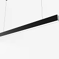 Modern Long Linear Black And White Pendant Light With Sleek Hanging Design For Interior Spaces