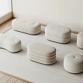 sofa stool round stool 3d model