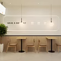 Modern Fast Food Restaurant Interior With Tables Chairs And Menu Displays