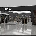 LITVAN Clothing Store Interior Design With Display Racks Clothes And Green Plants