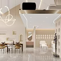 Modern Beauty Salon Interior Design With Elegant Reception Area Comfortable Seating And Decorative Chandeliers
