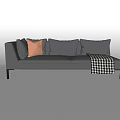 modern double sofa 3d model
