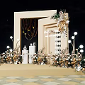 Modern Beautiful Champagne Scenery 3d model