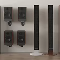 Modern Sleek Home Speakers With Floor Standing Wall Mounted Wooden And Black Designs