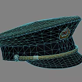 Green And Black Military Hat With Golden Star Badge Gold Hat Band And White Accent