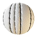 Close Up View Of Brown Leather Ball With White Stitches And Textured Surface