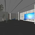 Elegant Front Desk Reception Area With Modern Lobby Design Luxury Seating And Digital Screens