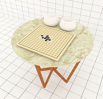 Modern Chessboard Gobang Table 3d model