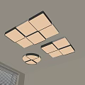 Modern Interior Ceiling Lights With Square And Round Panel Design White Light 3d model